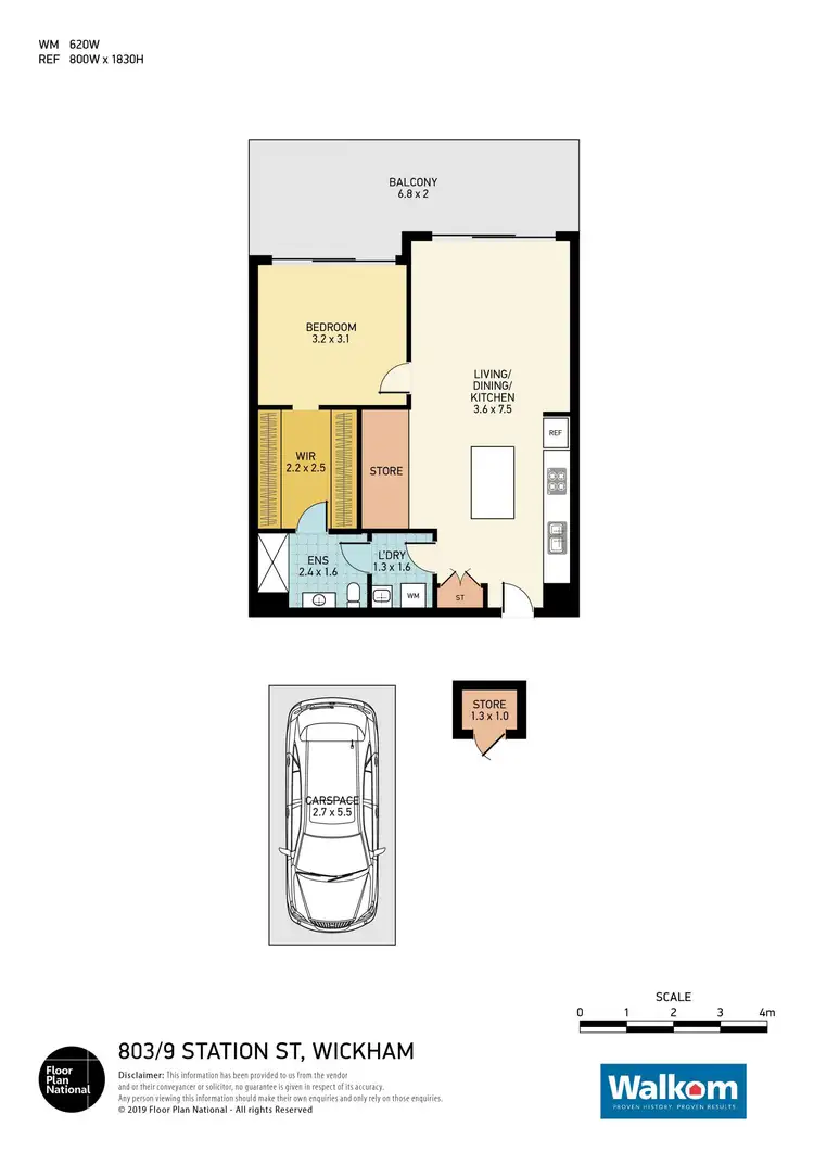 Floorplan of Homely apartment listing, 803/9 Station Street, Wickham NSW 2293