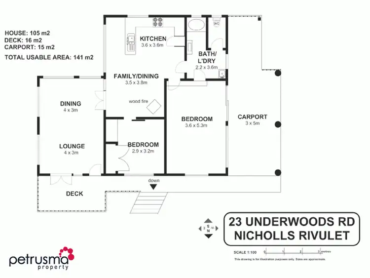 Floorplan of Homely house listing, 23 Underwoods Road, Nicholls Rivulet TAS 7112