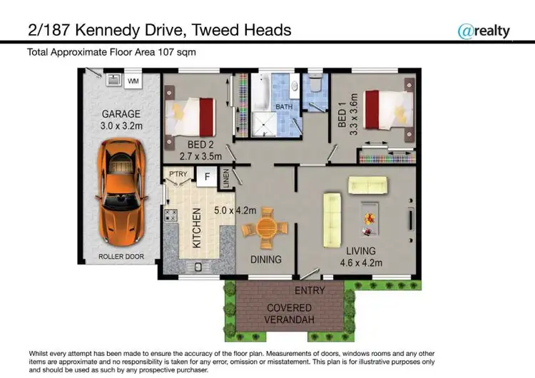 Floorplan of Homely villa listing, 2/187 Kennedy Drive, Tweed Heads West NSW 2485