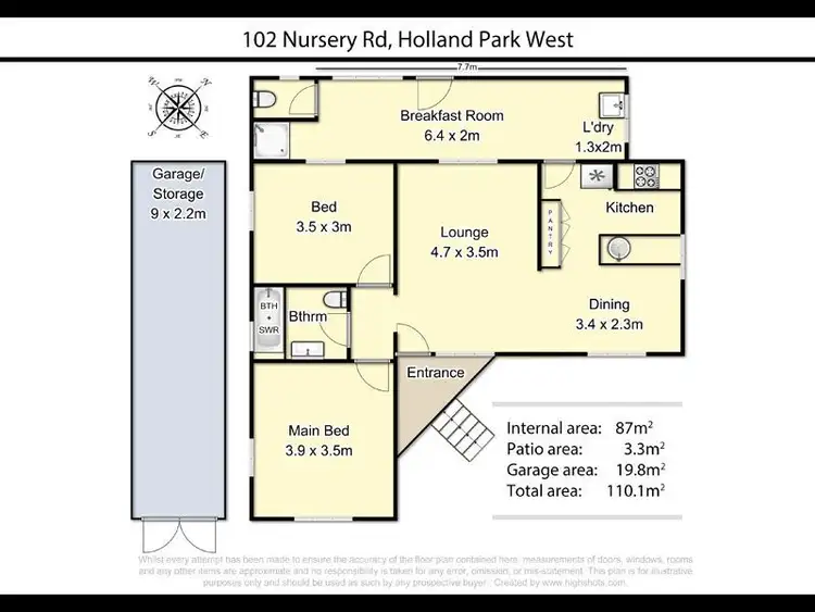 Floorplan of Homely house listing, 102 Nursery Road, Holland Park West QLD 4121