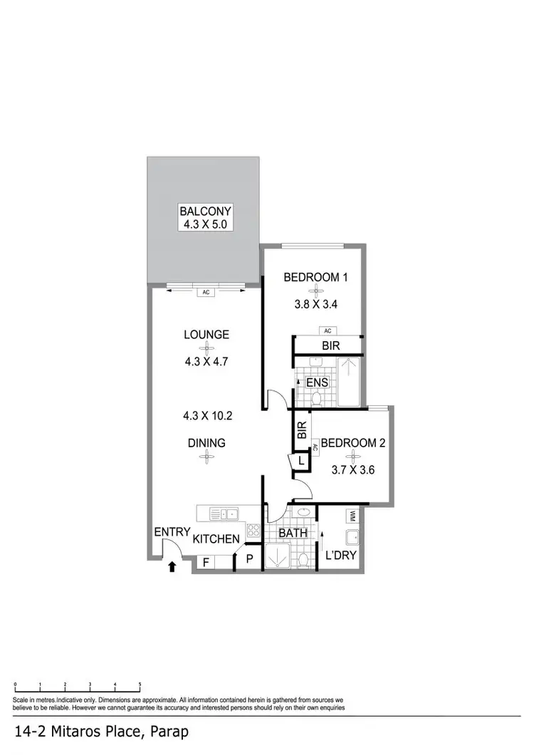 Floorplan of Homely unit listing, 14/2 Mitaros Place, Parap NT 820