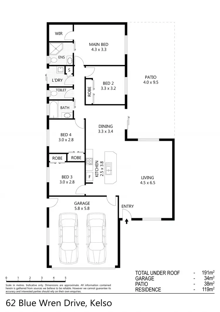 Floorplan of Homely house listing, 62 Blue Wren Drive, Kelso QLD 4815