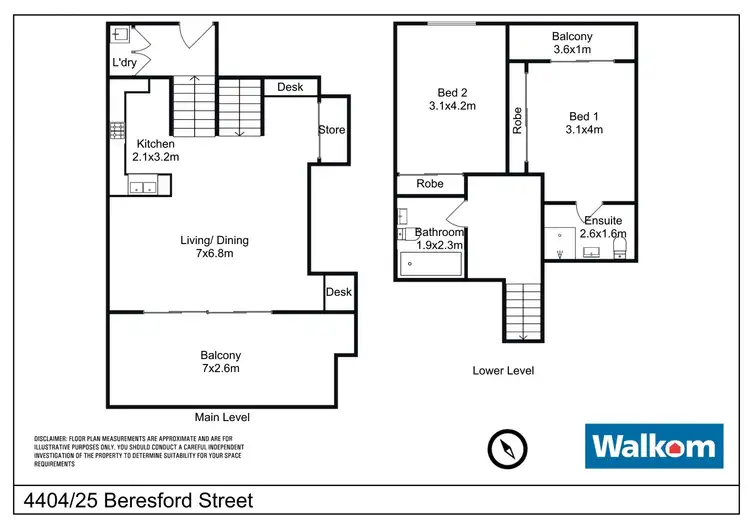 Floorplan of Homely apartment listing, 4404/25 Beresford Street, Newcastle West NSW 2302