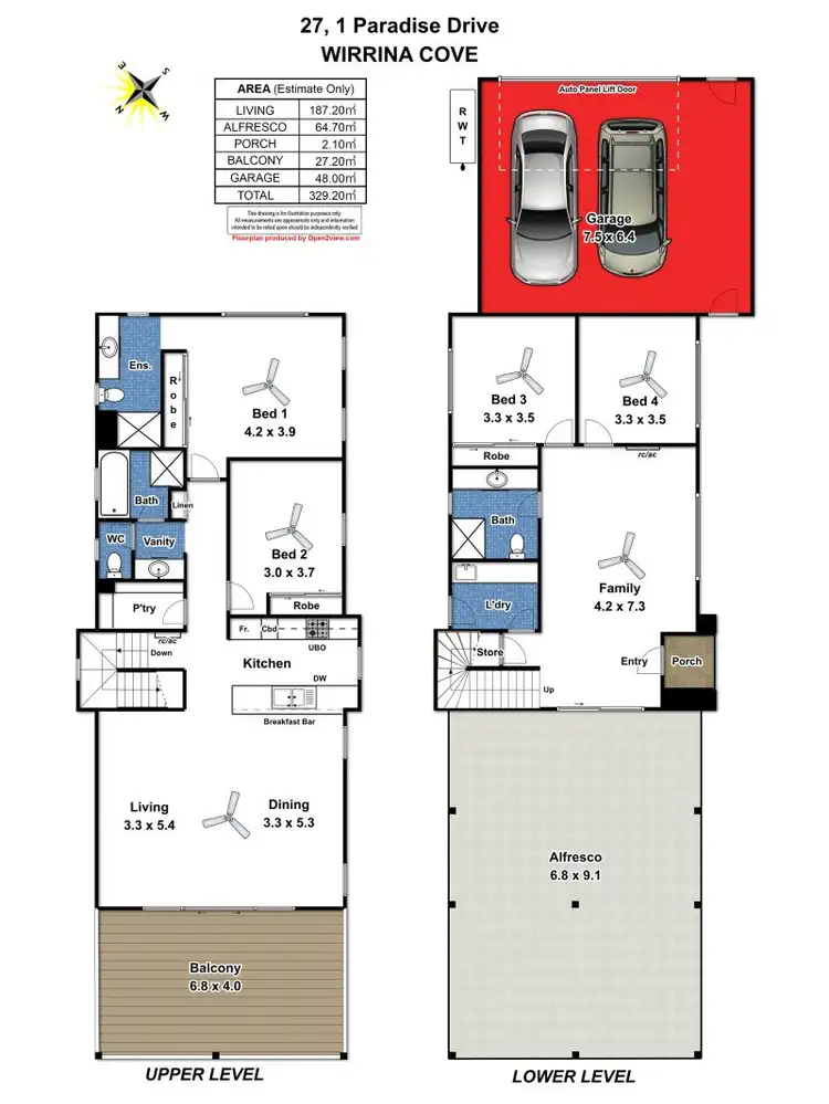 Floorplan of Homely house listing, 1/27 Paradise Drive, Wirrina Cove SA 5204