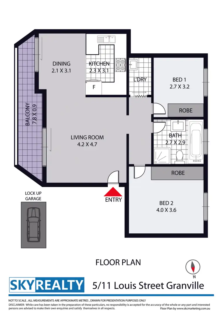 Floorplan of Homely unit listing, 5/11 Louis Street, Granville NSW 2142