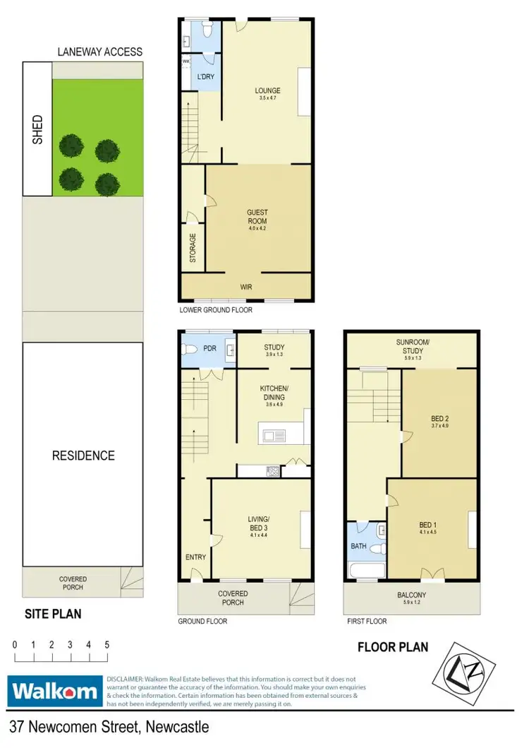 Floorplan of Homely terrace listing, 37 Newcomen Street, Newcastle NSW 2300