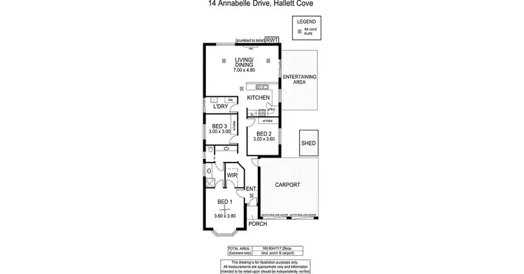 Floorplan of Homely house listing, 14 Annabelle Drive, Hallett Cove SA 5158