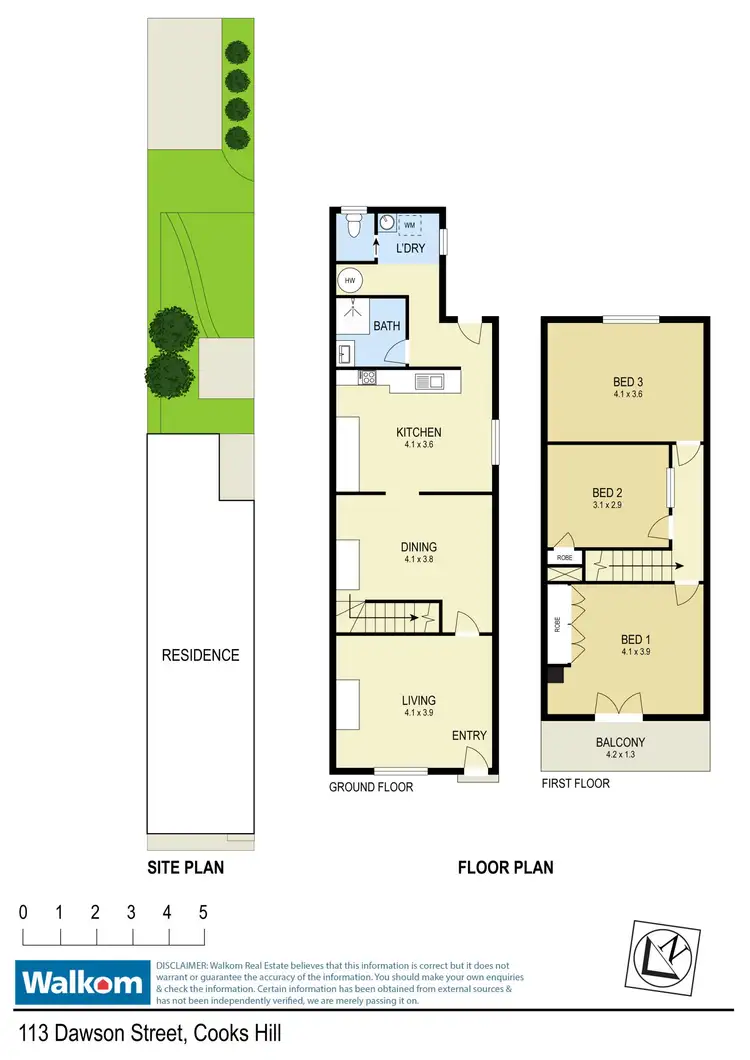Floorplan of Homely terrace listing, 113 Dawson Street, Cooks Hill NSW 2300