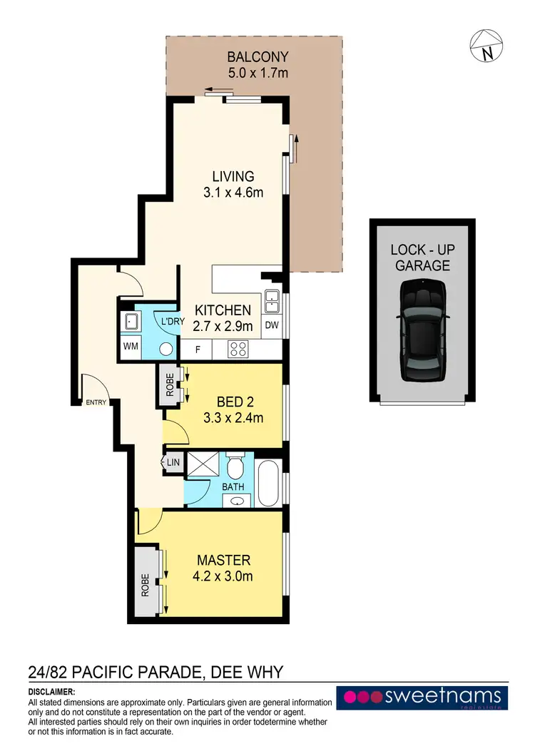 Floorplan of Homely apartment listing, 24/82 Pacific Parade, Dee Why NSW 2099
