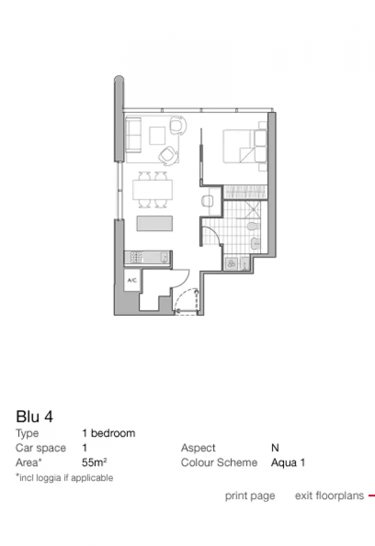 Floorplan of Homely apartment listing, 2304/101 Bathurst St, Sydney NSW 2000