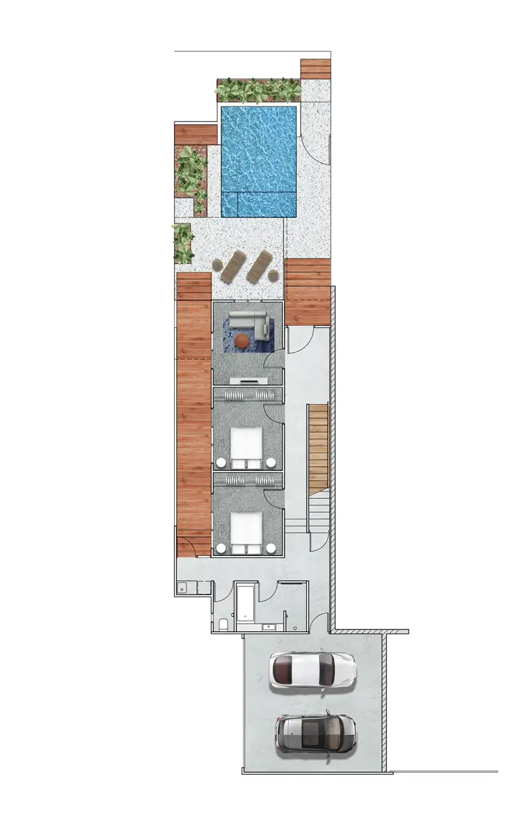 Floorplan of Homely semi-detached listing, 1/20 Tristania Drive, Marcus Beach QLD 4573