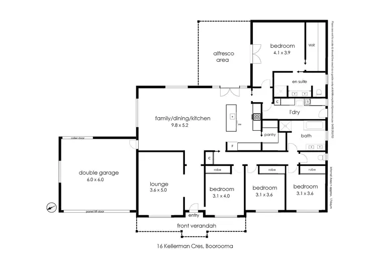 Floorplan of Homely house listing, 16 Kellerman Crescent, Boorooma NSW 2650