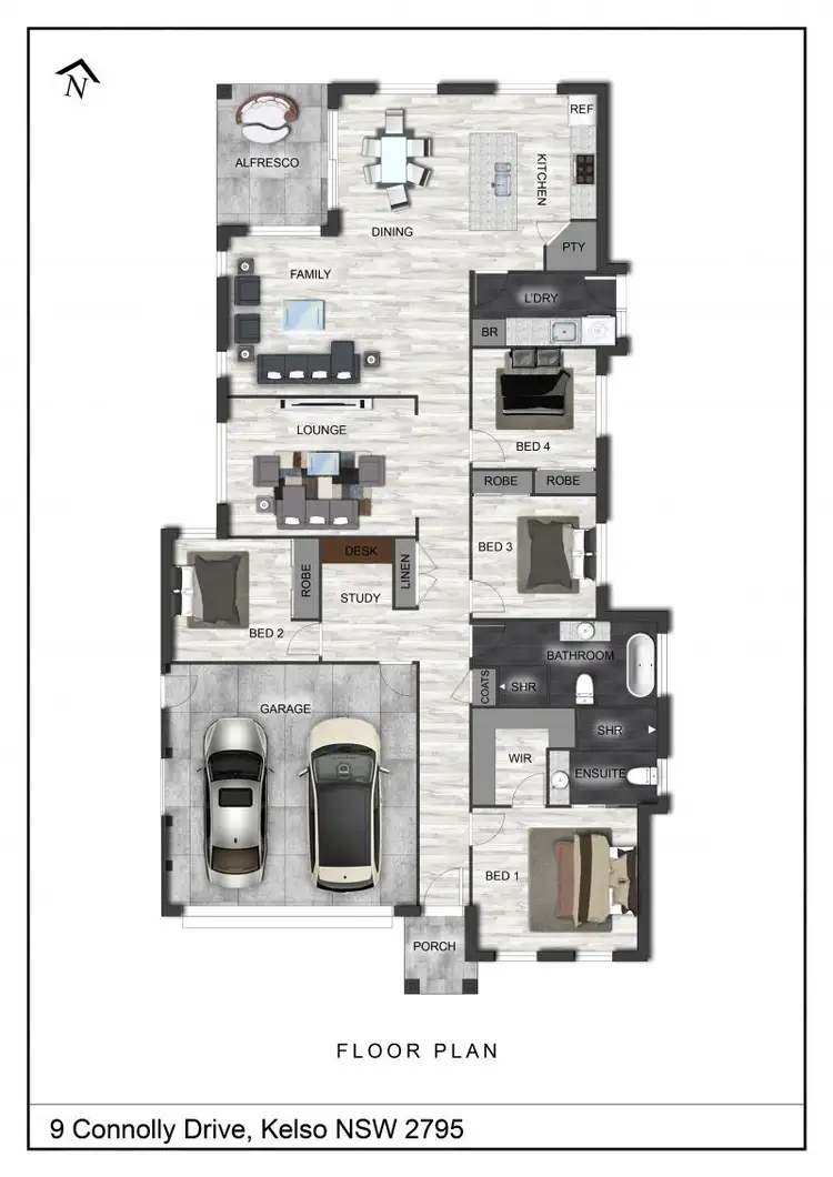 Floorplan of Homely house listing, 9 Connolly Drive, Kelso NSW 2795