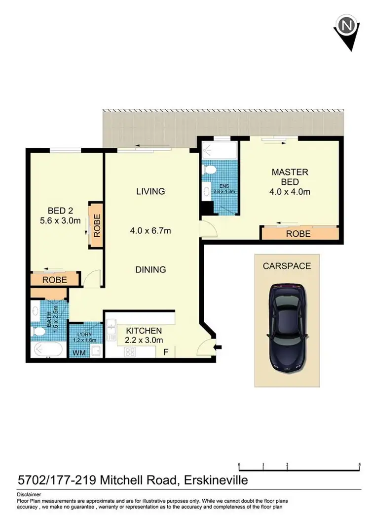 Floorplan of Homely apartment listing, 5702/177-219 Mitchell Road, Erskineville NSW 2043