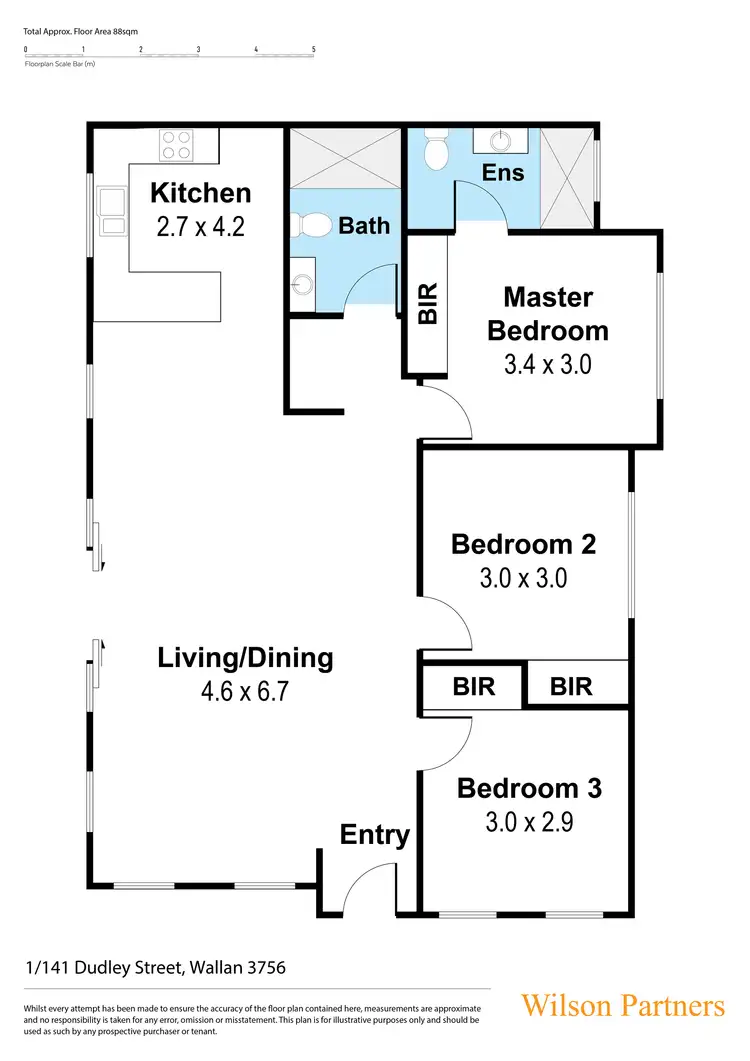 Floorplan of Homely unit listing, 1/141 Dudley Street, Wallan VIC 3756