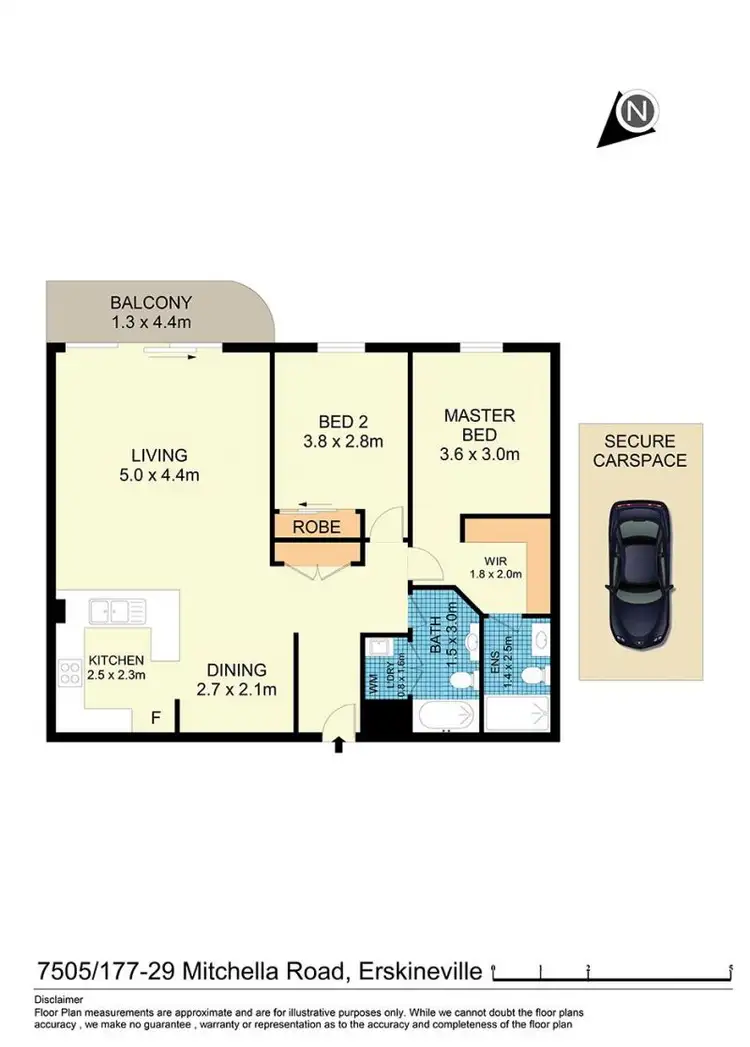 Floorplan of Homely apartment listing, 7505/177-219 Mitchell Road, Erskineville NSW 2043