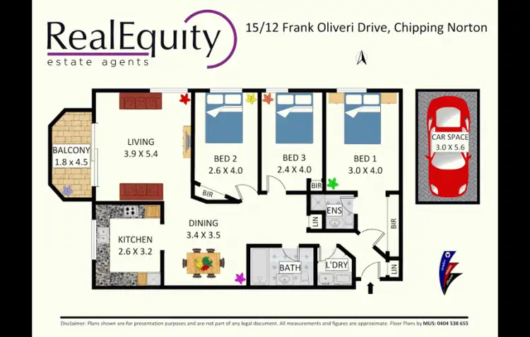 Floorplan of Homely unit listing, 15/12 Frank Oliveri Drive, Chipping Norton NSW 2170