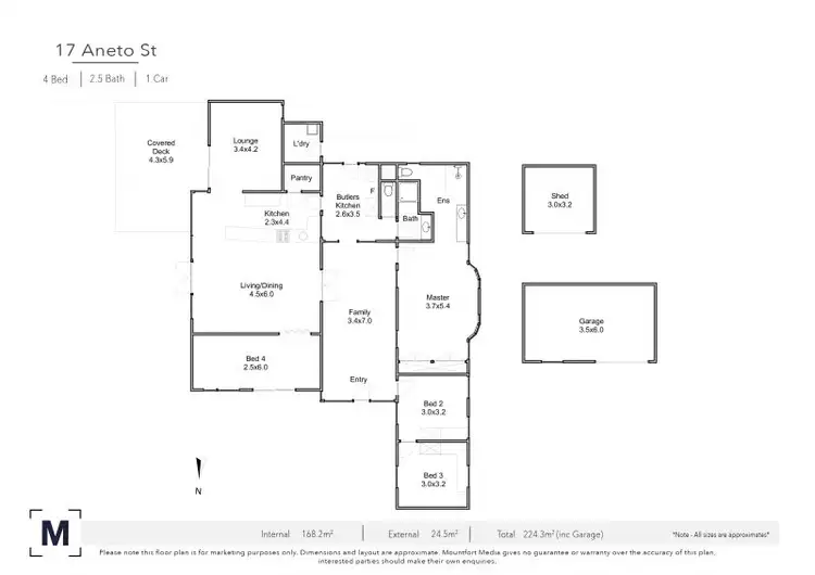 Floorplan of Homely house listing, 17 Aneto Street, Riverhills QLD 4074