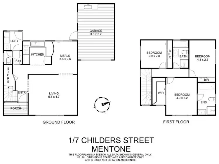 Floorplan of Homely townhouse listing, 1/7 Childers Street, Mentone VIC 3194