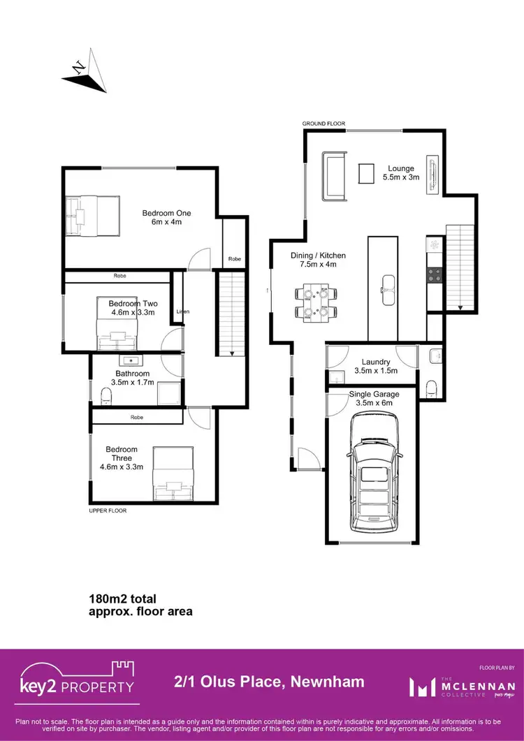 Floorplan of Homely unit listing, 2/1 Olus Place, Newnham TAS 7248