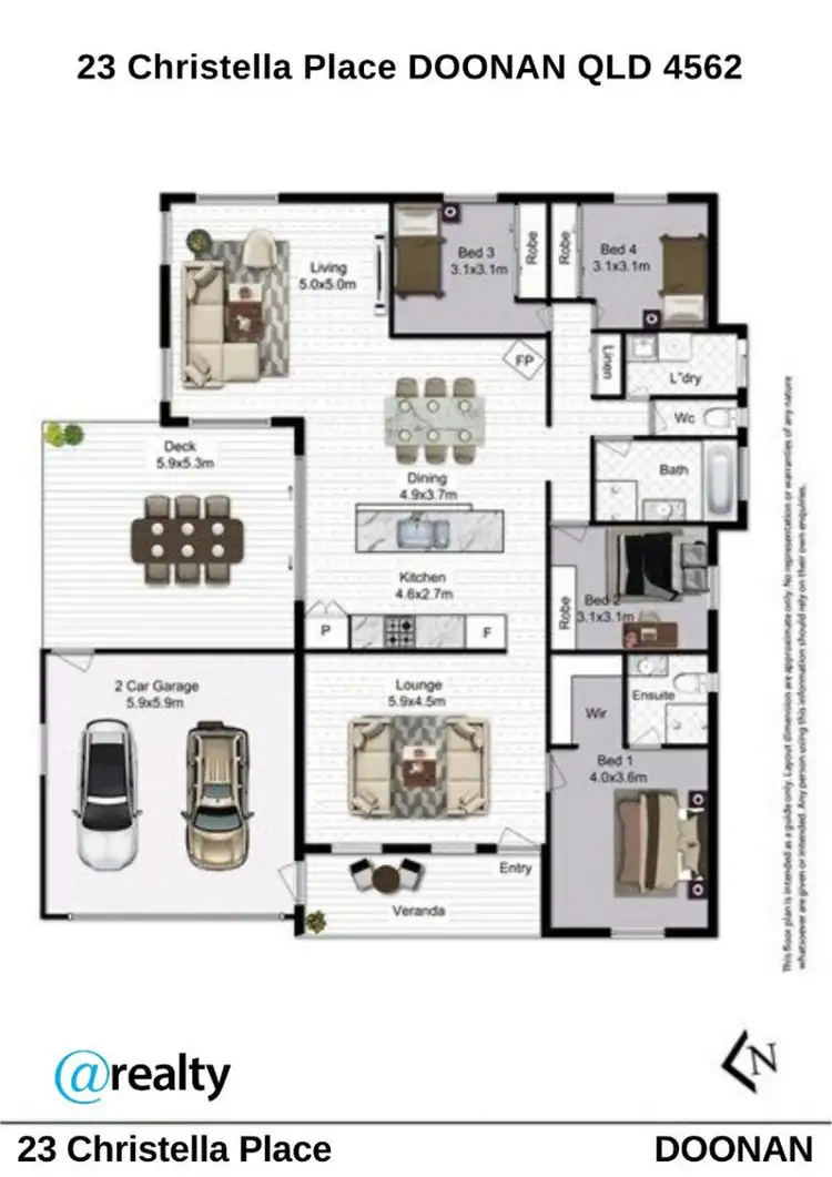 Floorplan of Homely house listing, 23 Christella Place, Verrierdale QLD 4562
