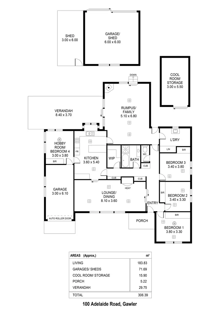 Floorplan of Homely house listing, 100 Adelaide Rd, Gawler South SA 5118
