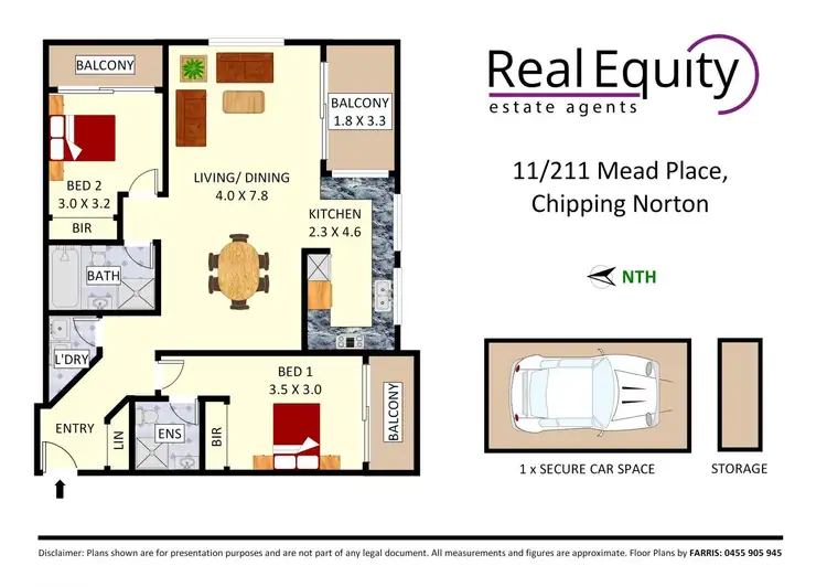 Floorplan of Homely unit listing, 11/211 Mead Place, Chipping Norton NSW 2170