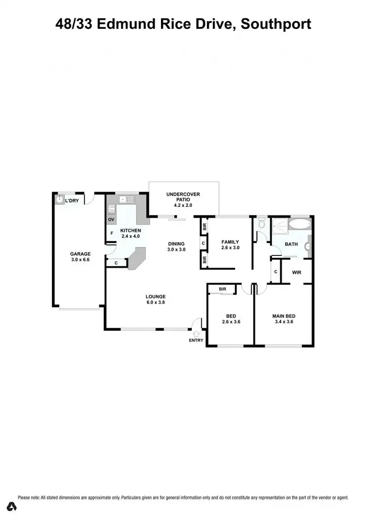 Floorplan of Homely villa listing, 48/33 Edmund Rice Drive, Southport QLD 4215