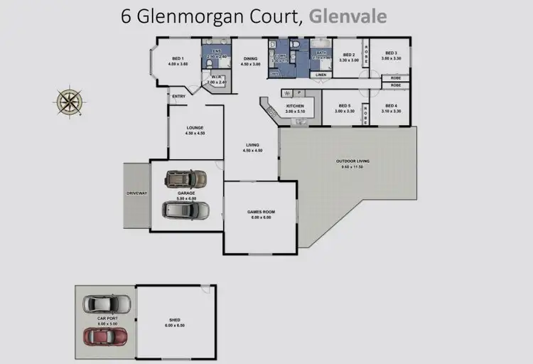 Floorplan of Homely house listing, 6 Glenmorgan Court, Glenvale QLD 4350