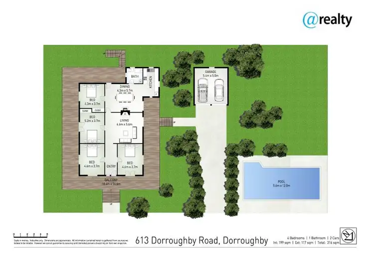 Floorplan of Homely rural property listing, 613 Dorroughby Road, Dorroughby NSW 2480