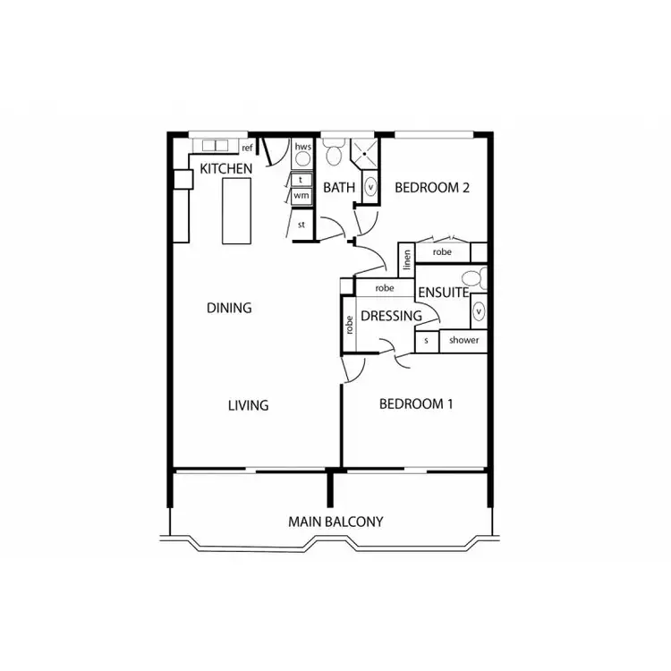 Floorplan of Homely apartment listing, Hibiscus 201/16 Resort Drive, Hamilton Island QLD 4803
