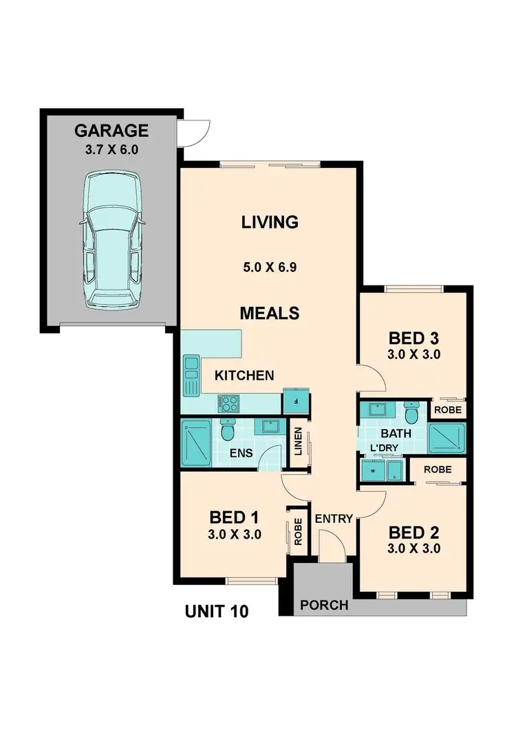 Floorplan of Homely unit listing, 10/141 Dudley Street, Wallan VIC 3756