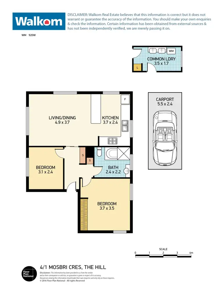 Floorplan of Homely unit listing, 4/1 Mosbri Crescent, The Hill NSW 2300
