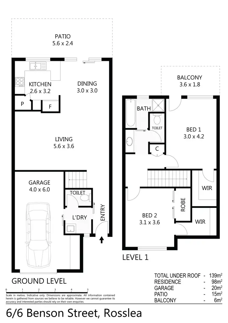 Floorplan of Homely townhouse listing, 6/6-8 Benson Street, Rosslea QLD 4812