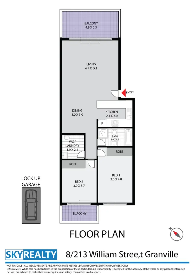 Floorplan of Homely unit listing, 8/213 William Street, Granville NSW 2142