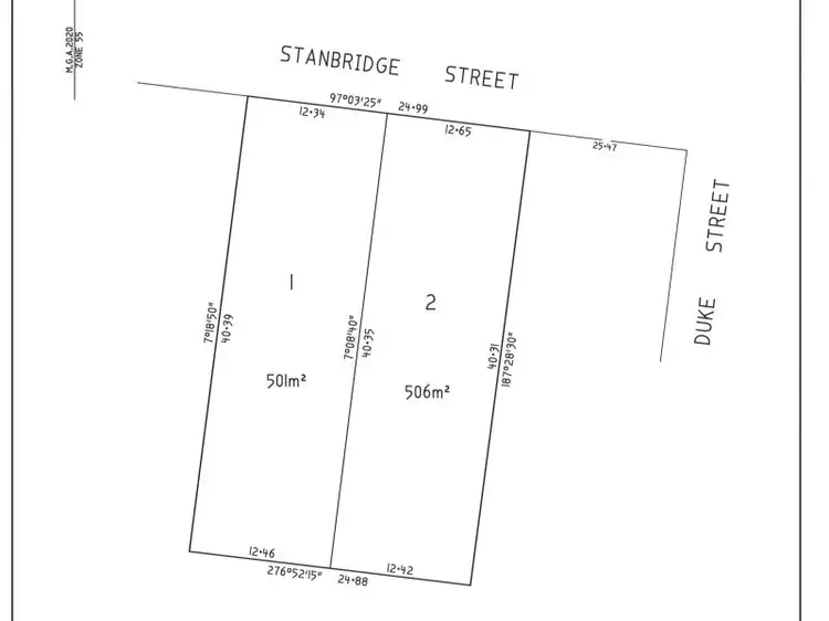 Floorplan of Homely land listing, Lot 1 & 2, 56 Stanbridge Street, Daylesford VIC 3460