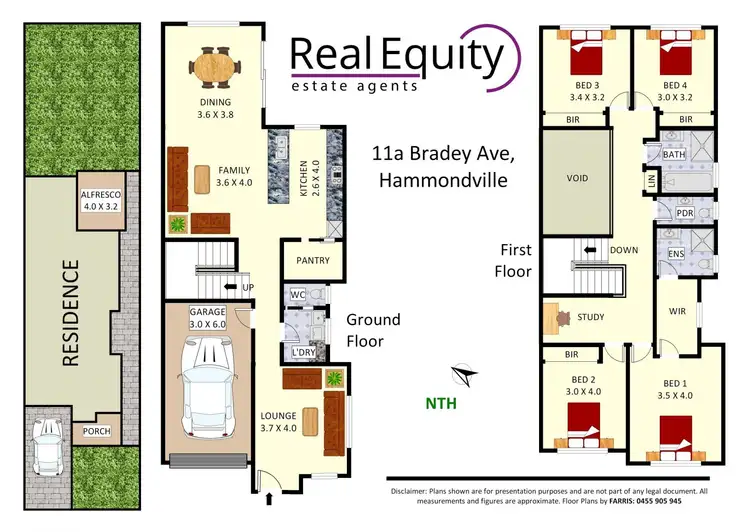 Floorplan of Homely semi-detached listing, 11A Bradey Avenue, Hammondville NSW 2170