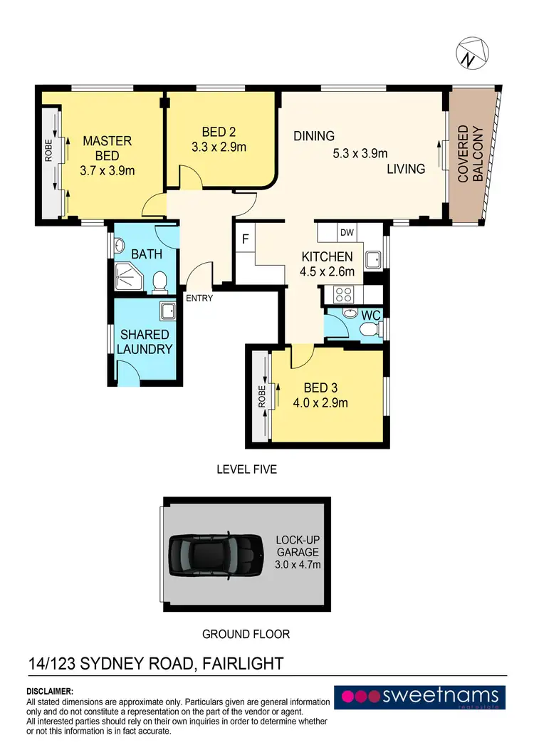 Floorplan of Homely apartment listing, 14/123 Sydney Road, Fairlight NSW 2094