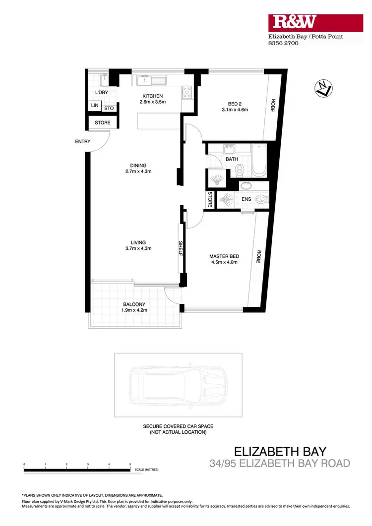 Floorplan of Homely apartment listing, 34/95 Elizabeth Bay Road, Elizabeth Bay NSW 2011