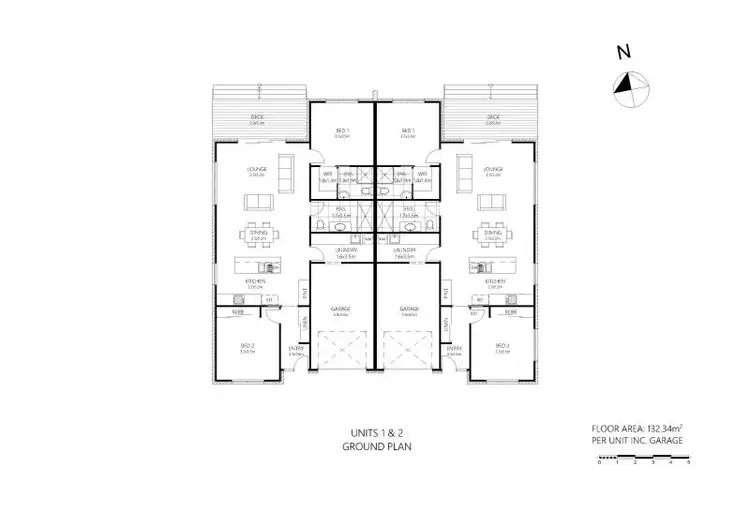 Floorplan of Homely villa listing, 1/370 Westbury Road, Prospect Vale TAS 7250