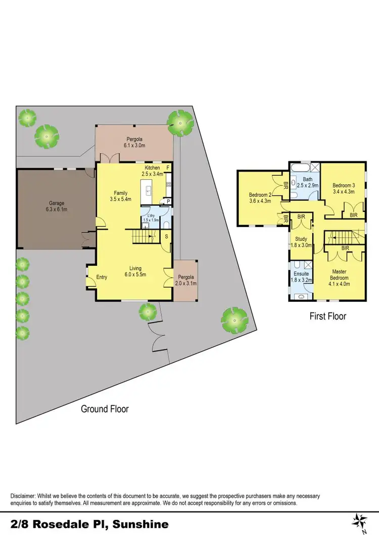 Floorplan of Homely townhouse listing, 2/8 Rosdale Place, Sunshine VIC 3020