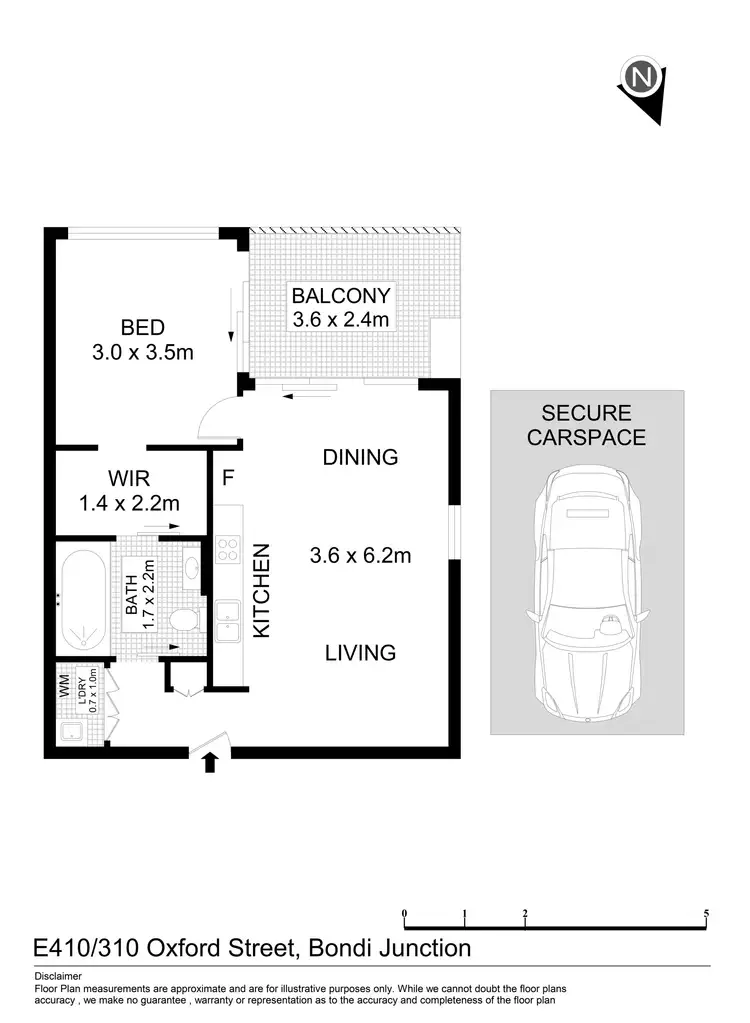 Floorplan of Homely apartment listing, E410/310 Oxford Street, Bondi Junction NSW 2022