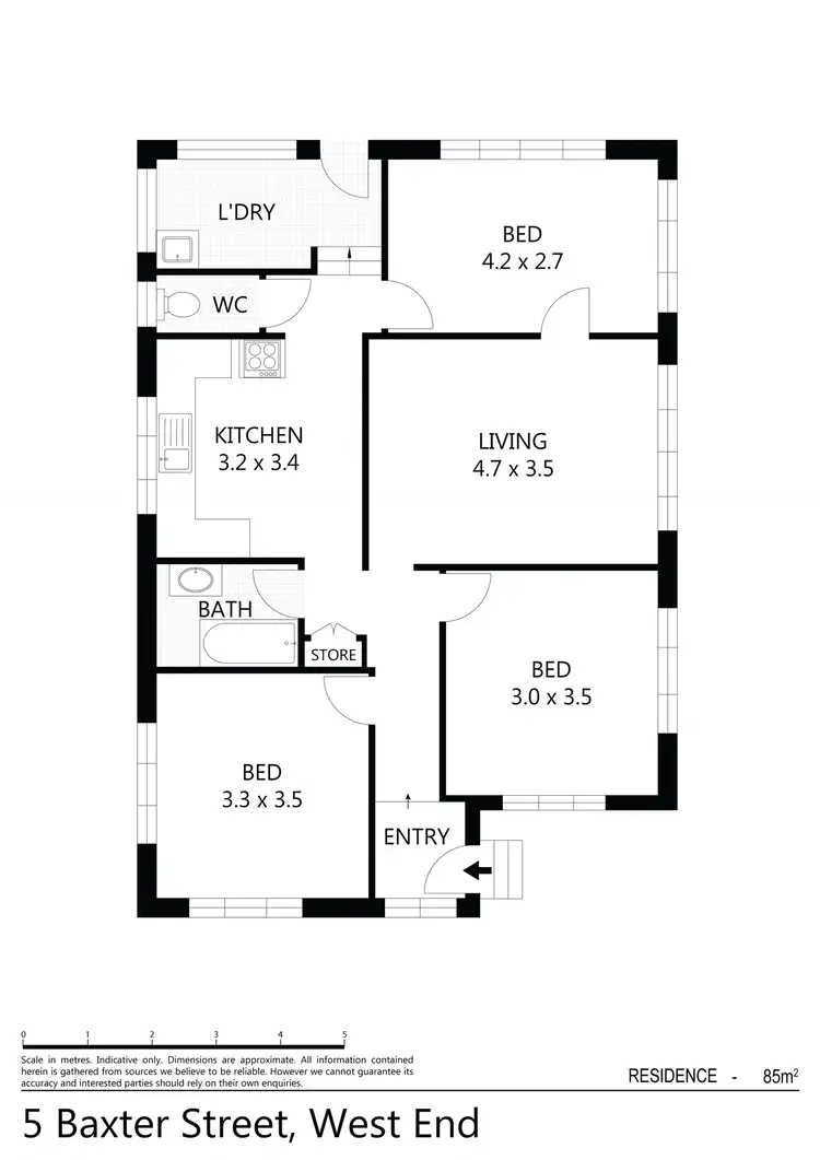 Floorplan of Homely house listing, 5 Baxter Street, West End QLD 4810