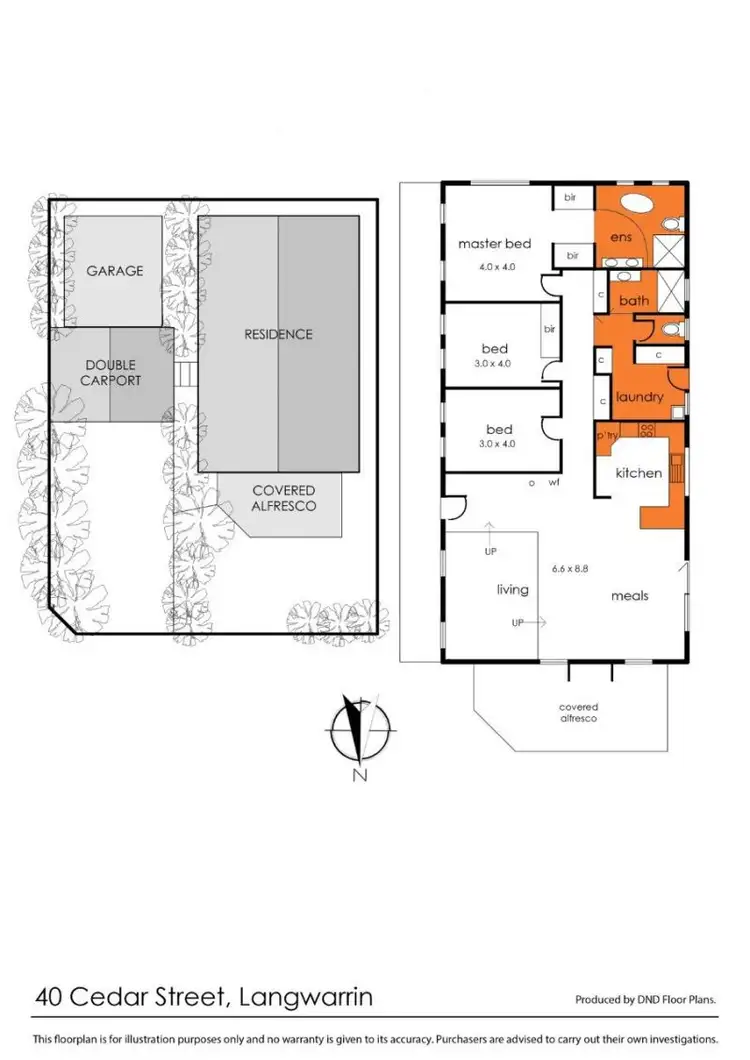 Floorplan of Homely house listing, 40 Cedar St, Langwarrin VIC 3910