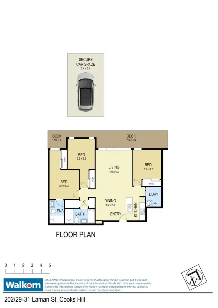 Floorplan of Homely apartment listing, 202/29-31 Laman Street, Cooks Hill NSW 2300