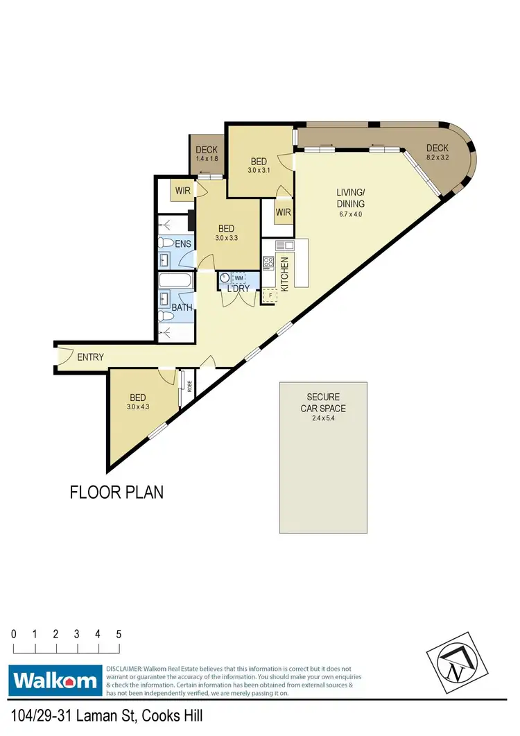 Floorplan of Homely apartment listing, 104/29-31 Laman Street, Cooks Hill NSW 2300