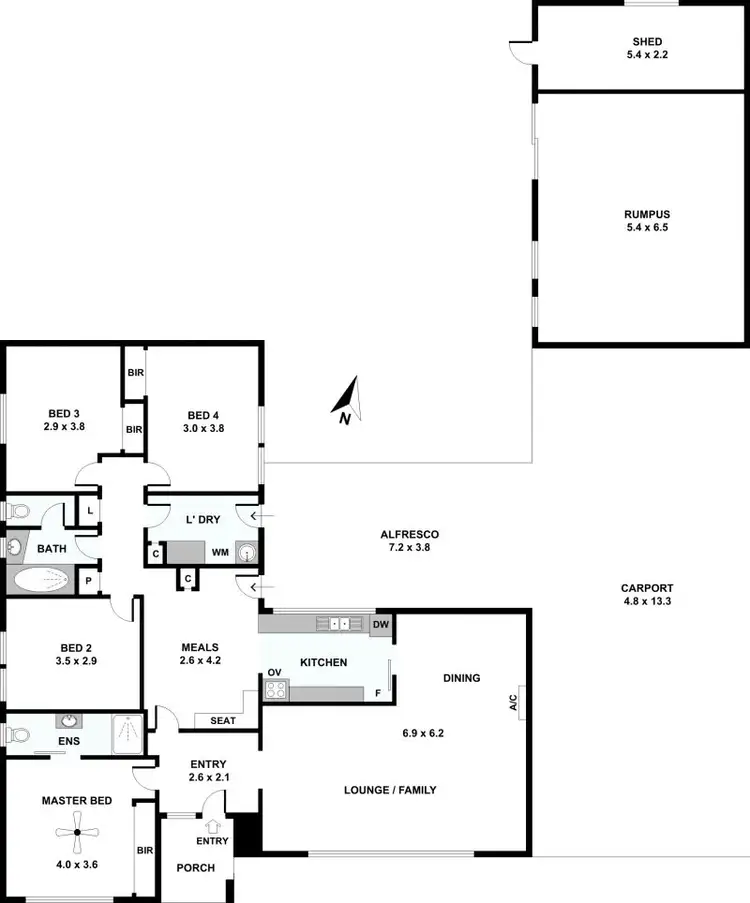 Floorplan of Homely house listing, 8 Lisa Place, Grange SA 5022