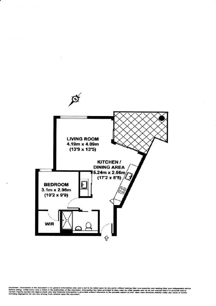 Floorplan of Homely apartment listing, 57/40 Merivale Street, South Brisbane QLD 4101