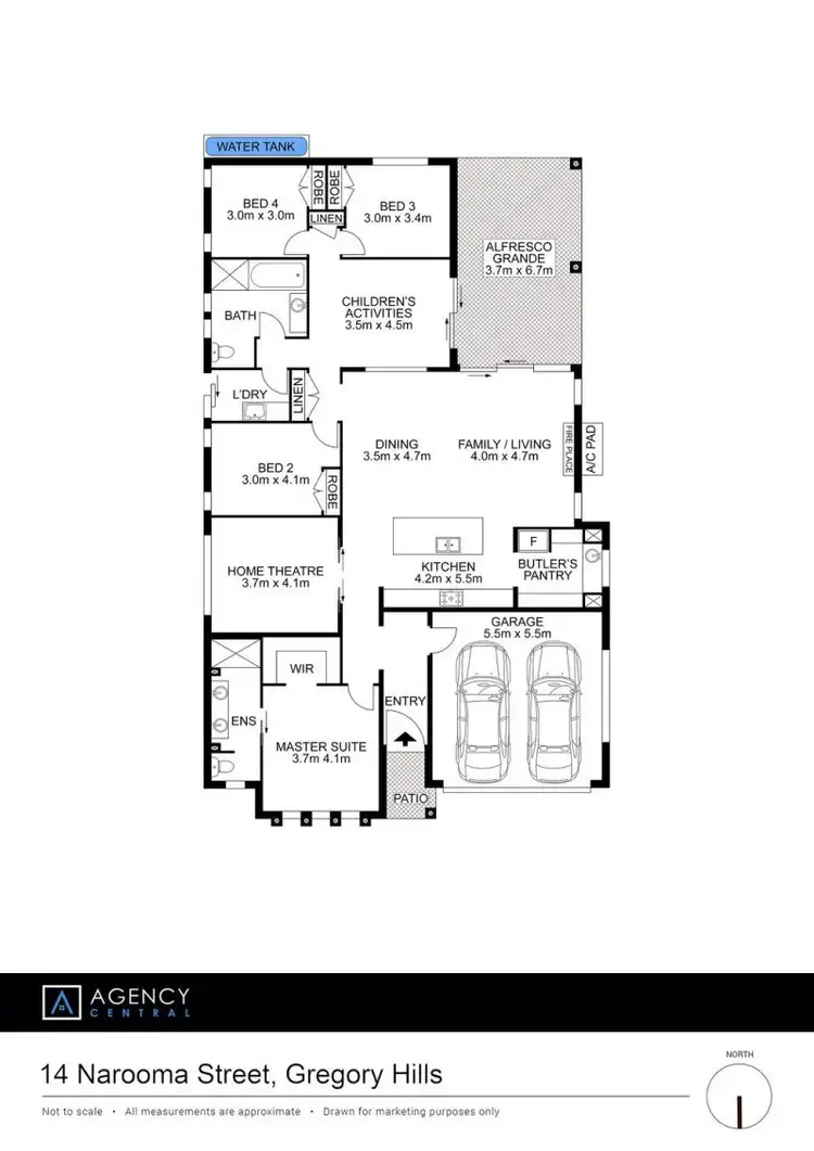Floorplan of Homely house listing, 14 Narooma Street, Gregory Hills NSW 2557