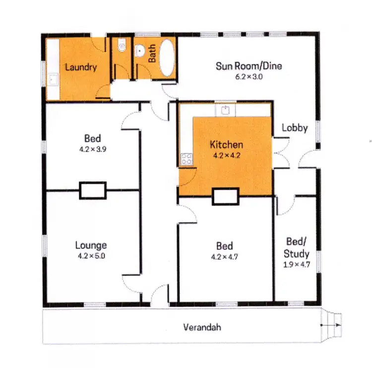 Floorplan of Homely house listing, 18 Harriett Street, Clare SA 5453